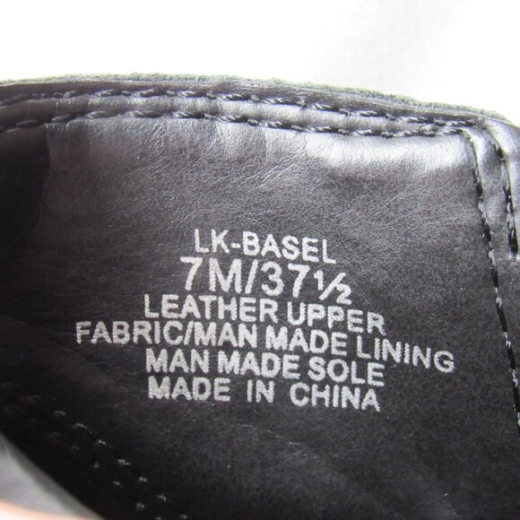 Lucky Brand Black Leather BASEL Heeled Ankle Boot Bootie Women's 7 - Picture 9 of 9